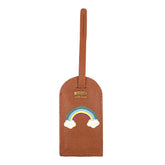 Tag de Mala Arco Íris em Couro Personalizada